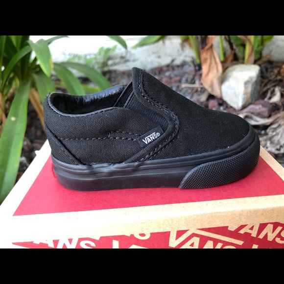 black leather vans infant
